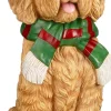 Mica Decorations kerstfiguur labradoodle bruin 28 x 34 x 66 cm