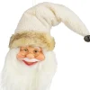 Mica Decorations kersthanger kerstman hoofd crème / wit 15 x 8 x 45 cm
