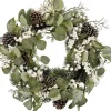 Mica Decorations kerstkrans Finley bessen wit D 50 H 11 cm