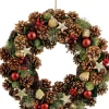 Mica Decorations kerstkrans Roslyn bruin dennenappels D 45 H 9 cm