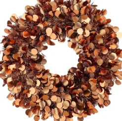 Mica Decorations kerstkrans bruin D 46 H 3 cm