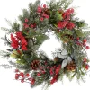 Mica Decorations kerstkrans Randell bessen rood D 40 H 10 cm
