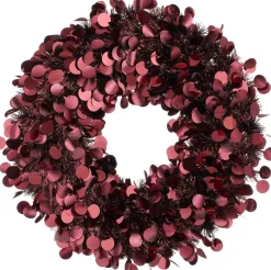Mica Decorations kerstkrans bordeaux D 46 H 3 cm