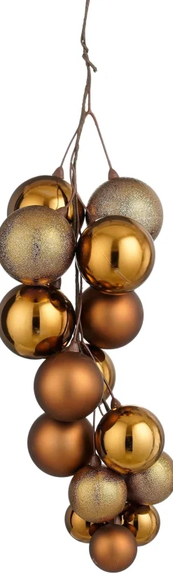 Mica Decorations kerst ornament bundel bruin 16 x 16 x 46 cm