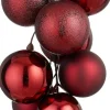 Mica Decorations kerst ornament bundel donkerrood 16 x 16 x 46 cm