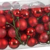 Mica Decorations kerstslinger ballen rood 1,8 m