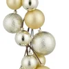 Mica Decorations kerstslinger ballen beige 1,8 m