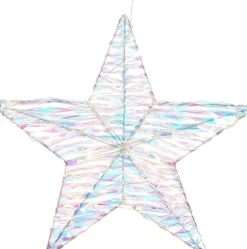 Mica Decorations kerstster iriserend 40 x 9 x 40 cm