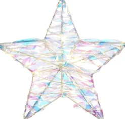 Mica Decorations kerstster iriserend 20 x 5 x 20 cm