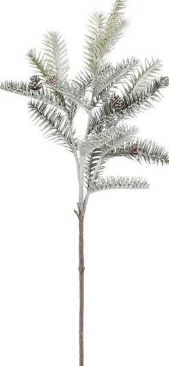 Mica Decorations kersttak dennenappel besneeuwd 68 cm