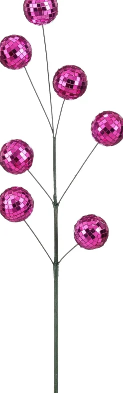 Mica Decorations kersttak Disco fuchsia 60 cm