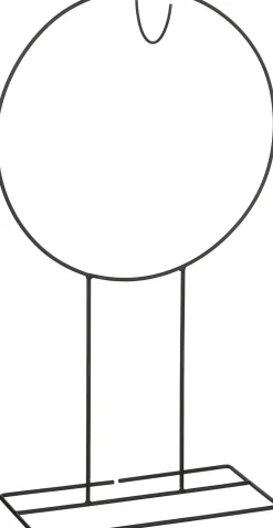 Mica Decorations kranshouder zwart 50 x 23 x 89,5