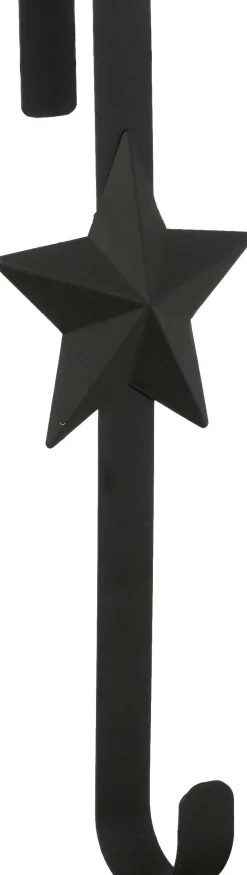 Mica Decorations kranshouder ster zwart 14 x 11 x 39