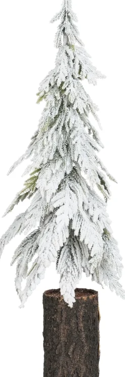 Mica Decorations mini kunstkerstboom besneeuwd op stam D 20 H 68 cm