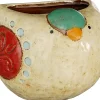 Mica Decorations muur bloempot Paco vogel beige 15 x 11,5 x 13 cm