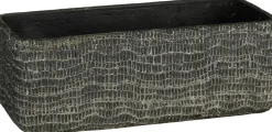 Mica Decorations plantenbak Siri grijs 28 x 14 x 10 cm