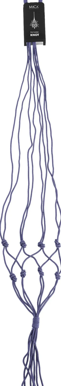 Mica Decorations plantenhanger macramé Knot lila D 15 H 140 cm