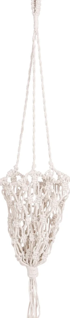 Mica Decorations plantenhanger wit D 17 H 75 cm