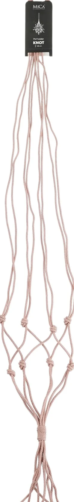 Mica Decorations plantenhanger macramé Knoop lichtpaars H 140 cm