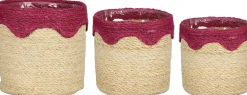 Mica Decorations plantenmand Ella roze D 16 H 16 cm