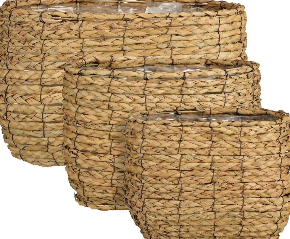 Mica Decorations plantenmand Dano bruin 27 x 15 x 21 cm