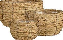 Mica Decorations plantenmand Dano bruin D 26 H 15 cm