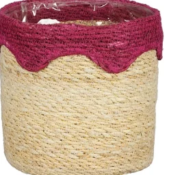 Mica Decorations plantenmand Ella roze D 18 H 18 cm