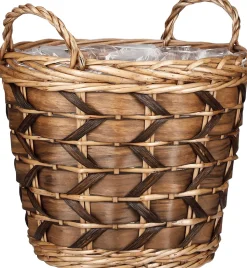 Mica Decorations plantenmand Lorens bruin D 38 H 33 cm