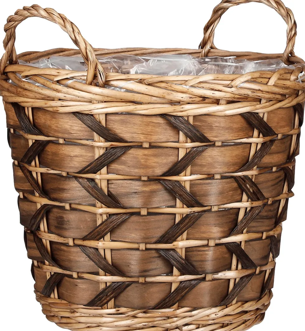 Mica Decorations plantenmand Lorens bruin D 38 H 33 cm