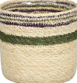 Mica Decorations plantenmand Jameson paars D 14 H 14 cm