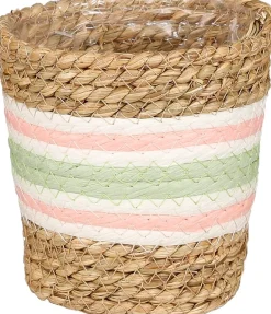 Mica Decorations plantenmand Rachel lichtgroen / naturel D 12 H 12 cm