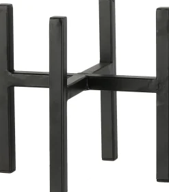 Mica Decorations plantenstandaard Ascot zwart 14 x 14 x 16 cm