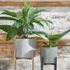 Mica Decorations plantenstandaard Ascot goud 13,5 x 13,5 x 14 cm