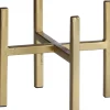 Mica Decorations plantenstandaard Ascot goud 16,5 x 16,5 x 16 cm