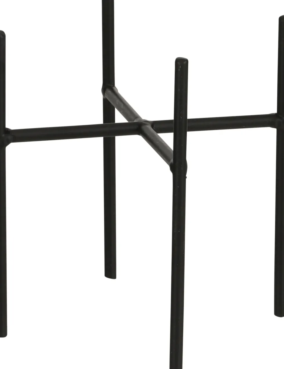 Mica Decorations plantenstandaard Ascot zwart 13,5 x 13,5 x 14 cm