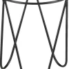 Mica Decorations plantenstandaard zwart D 13 H 15,5 cm
