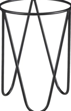 Mica Decorations plantenstandaard zwart D 19 H 26,5 cm
