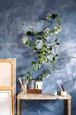 Mica Decorations plantensteun cirkel zwart D 28 cm