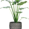 Mica Decorations pot Alma rond D 15 H 15 cm donkergrijs