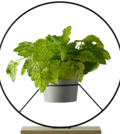 Mica Decorations pothouder zwart 40 x 11,5 x 42 cm