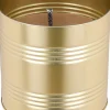 Mica Decorations tuinkaars in blik goud D 16 H 15 cm