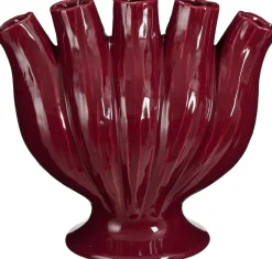 Mica Decorations tulpenvaas Serra rood 33 x 15,5 x 30 cm