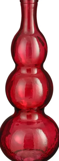 Mica Decorations vaas Benito rood D 17 H 45 cm