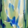 Mica Decorations vaas Carole blauw / groen D 7 H 15 cm