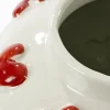 Mica Decorations vaas Hearts wit / rood D 30 H 32,5 cm