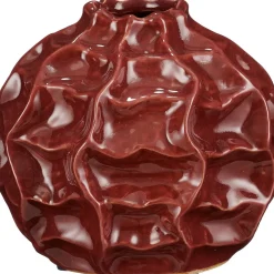 Mica Decorations vaas Ida rood D 15,5 H 15 cm