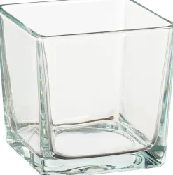 Mica Decorations vaas Lotty transparant 12 x 12 x 12 cm