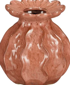 Mica Decorations vaas Marly bruin D 16,5 H 17,5 cm