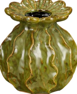 Mica Decorations vaas Marly groen D 12,5 H 14 cm