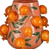 Mica Decorations vaas Melika oranje / roze D 34 H 30,5 cm